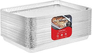 Aluminum Pans - 15 Pack Disposable Aluminum Foil Trays - Reusable Nonstick Baking Sheets - 16 Inch x 11 Inch by Stock Your Home – 15 Pack, 11.0 inches, Aluminum, Silver, Pack of 15