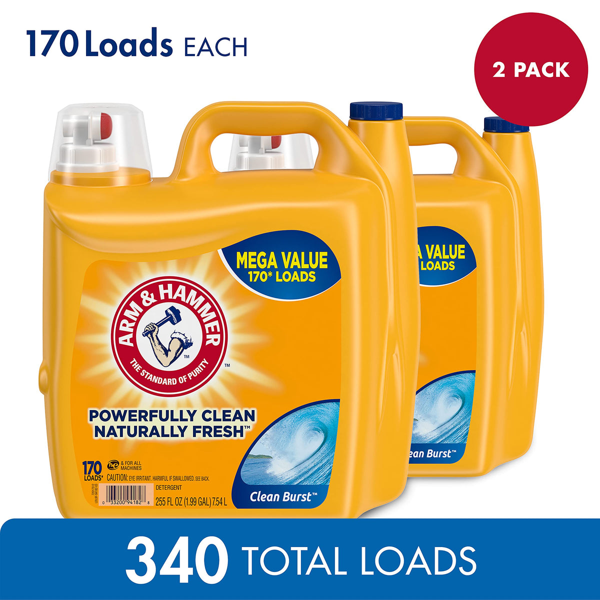 ARM & HAMMER Clean Burst / 255 Fl Oz (Pack of 1) / 1 Liquid Detergent