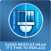 Cross Action Electric Toothbrush Replacement Brush Heads Refill by Oral-B – 3 Count (Pack of 1), Nylon, White, Blue, Green