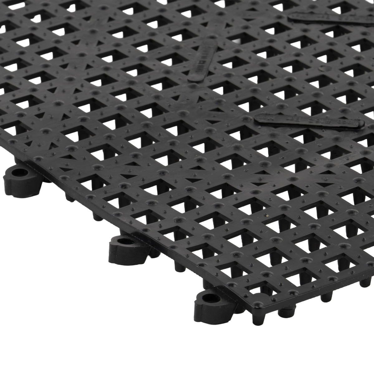 Interlocking Bar Mat by Winco – Medium, Plastic, Dark Smoke, Pack of 24, Model BML-12K