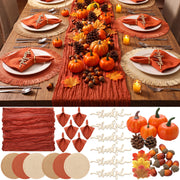 Batiyeer Thanksgiving Table Setting Kit, 71 Pieces, Terracotta