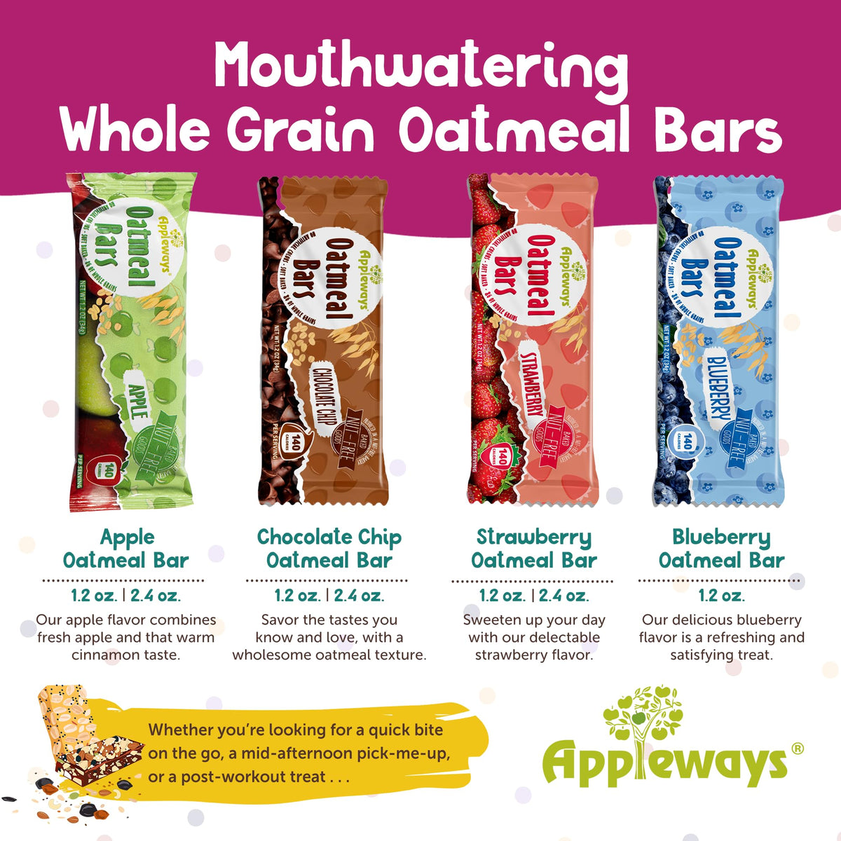 Appleways Chocolate Chip / 1.2 Ounce (216 Count) / 216 Whole Grain