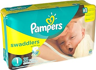 Pampers Swaddlers Diapers Newborn Size 1 (8-14 lb), 35 Count, Jumbo
