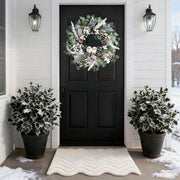 PureCosy Christmas Wreath, 24 Inch Artificial with Owl Pine Cones and Greenery, Owl Wreaths