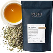 Rishi Tea Peppermint Organic Herbal Loose Leaf Tea, Caffeine Free, 4oz