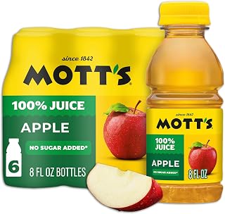 Mott's 100% Original Apple Juice, 8 fl oz bottles, 6 pack