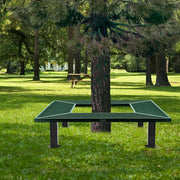 6' Square Outdoor Tree Bench by Global Industrial – 6 inches, Thermoplastic Coated Steel, Green, Model 277510GN