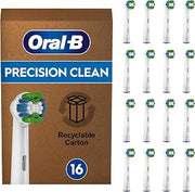 Precision Clean 16 Piece Electric Toothbrush Heads with CleanMaximiser Bristles for Optimal Teeth Care, Oral-B Toothbrushes, Mailbox Pack