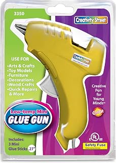 Pacon Creativity Street Trigger Style Mini Glue Gun, Yellow, Clear
