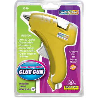 Creativity Street Trigger Style Mini Glue Gun by Pacon – Foam, Yellow, Clear, Model 3350