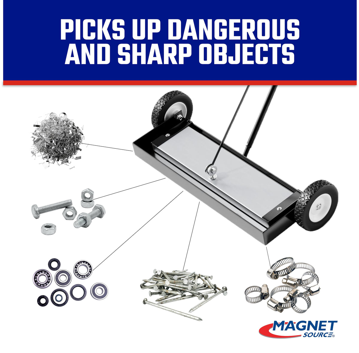 Master Magnetics Pack of 1 / 24" / 1 Magnetic Sweepers