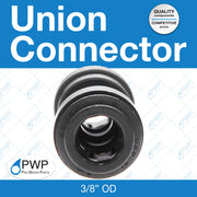 Union Connector 3/8"OD 10 Pack by John Guest – Acetal Copolymer, Black, Pack of 10, Model 4-PP0412E