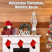 ArlinaL Wooden Nutcracker Figure, 15 Inch Gold Soldier