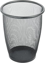 Safco Products Onyx Mesh Round Wastebasket, 5 Gallon, Black, 9717BL(Pack of 3)