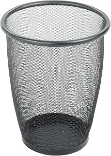 Safco Products Onyx Mesh Round Wastebasket, 5 Gallon, Black, 9717BL(Pack of 3)
