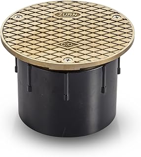 Zurn CO2450-AB4, Adjustable Floor Cleanout, 4 Inch ABS Hub Connection