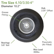 Marathon 5/8" Ball Bearings / Black and Gray Rim / 5/8" Bearing Tire Repair Tools
