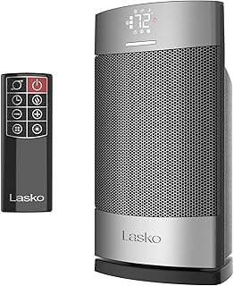 Lasko Ellipse Ceramic Tabletop Space Heater - 12” - CD12951 - Silver