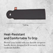 Protective Sleeve for Pan Handle - Heat-Resistant Neoprene - Comfortable Grip by de Buyer – 20_cm, Neoprene, Black, Model 4636.00
