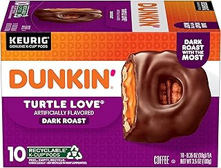 Dunkin' Dunkin’ Turtle Love Coffee, Dark Roast, Keurig K-Cup Pods, 10 Count Box
