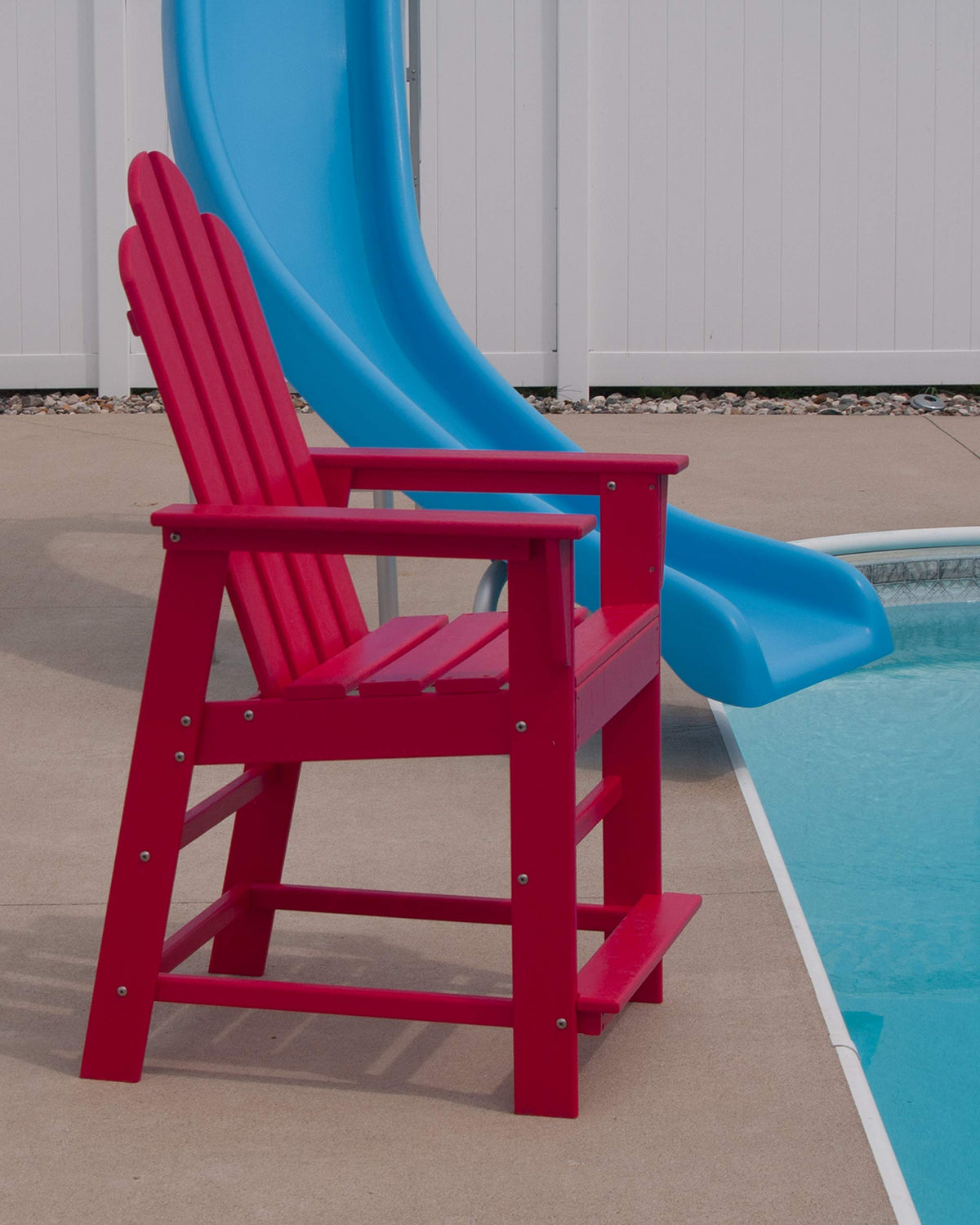 Long Island Counter Chair by Polywood – Plastic, Tangerine, Model ECD24TA