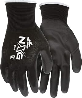 MCR Safety 9669XS Nylon Knitted Shell Gloves, X-Small, Black