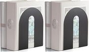 Officemate Heavy Duty 10" Bookends, Non-Skid Base, Black, Pair (93142) (Pack of 2)