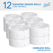 Scott Professional Coreless Jumbo Roll Toilet Paper – Bulk, 12 Rolls (07006)
