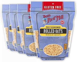 Bob's Red Mill Gluten Free Old Fashioned Rolled Oats, 16oz (4 Pack)