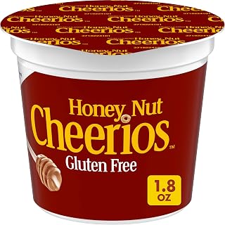 Cheerios Honey Nut Breakfast Cereal Cup, Gluten Free, Single Serve, 1.8 oz