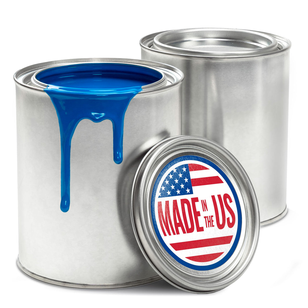 1 Quart Unlined Metal Paint Cans with Lids (2 Pack) by Stock Your Home – 2 Pack, 1.0 quarts, Metal, Silver, Pack of 2