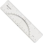 Westcott Protractor Ruler, 6", Transparent (W-44)