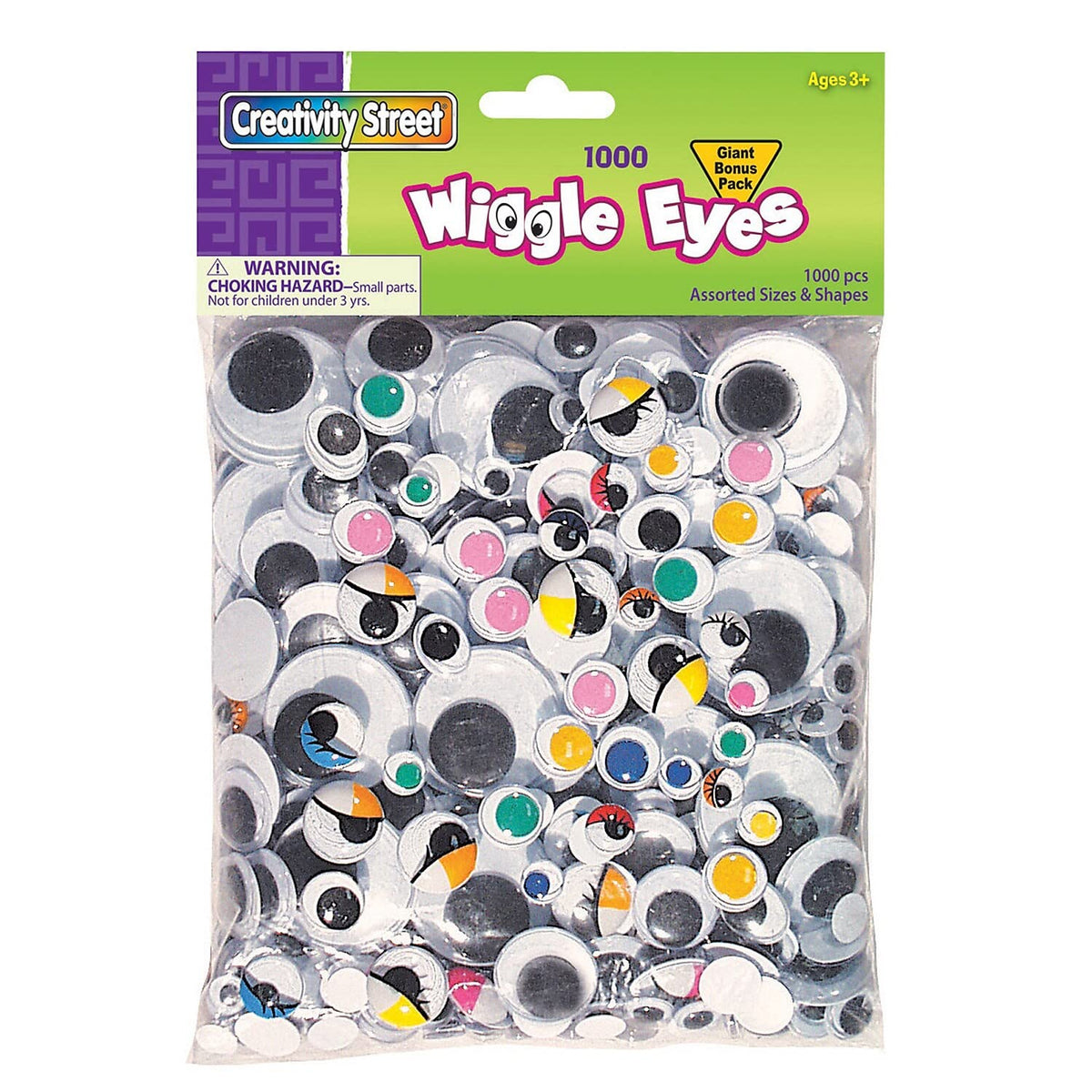 Wiggle Eyes Classroom Pack by Chenille Kraft – Assorted Sizes, Model 3400