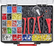 Wiha WIH-43982 43982-Herramienta pelacables y crimpadora, juego de 4 unid. Ref. 93001011, Black