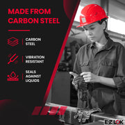 E-Z LOK M12-1.75 Internal Threads, 3/4-10 External Threads, 16.66 mm Length / 21/32" / Red Thread Locking Inserts