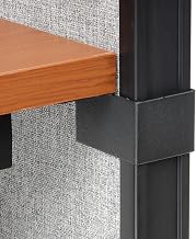 Bracket Set - Desk to Panel by Global Industrial – 2.5"L x 3.5"W x 1.5"H, Black, Model 256484