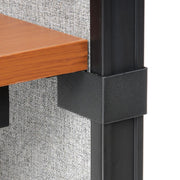 Bracket Set - Desk to Panel by Global Industrial – 2.5"L x 3.5"W x 1.5"H, Black, Model 256484