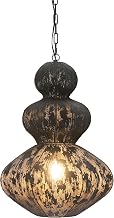 Zuo Kali Ceiling Lamp Black, Black Ceiling Lamp, Modern Style, Designed for Hardwired Installation with Standard mounting Bracket and Hardware Included, Steel, Lighting Ceiling Lamps
