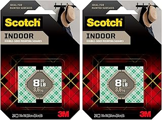 3M Scotch 311DC Heavy Duty 1-Inch Mounting Squares, 48 Squares (2 Sets)
