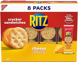 Ritz Cheese Sandwich Crackers, Lunch Snacks, 8 Snack Packs