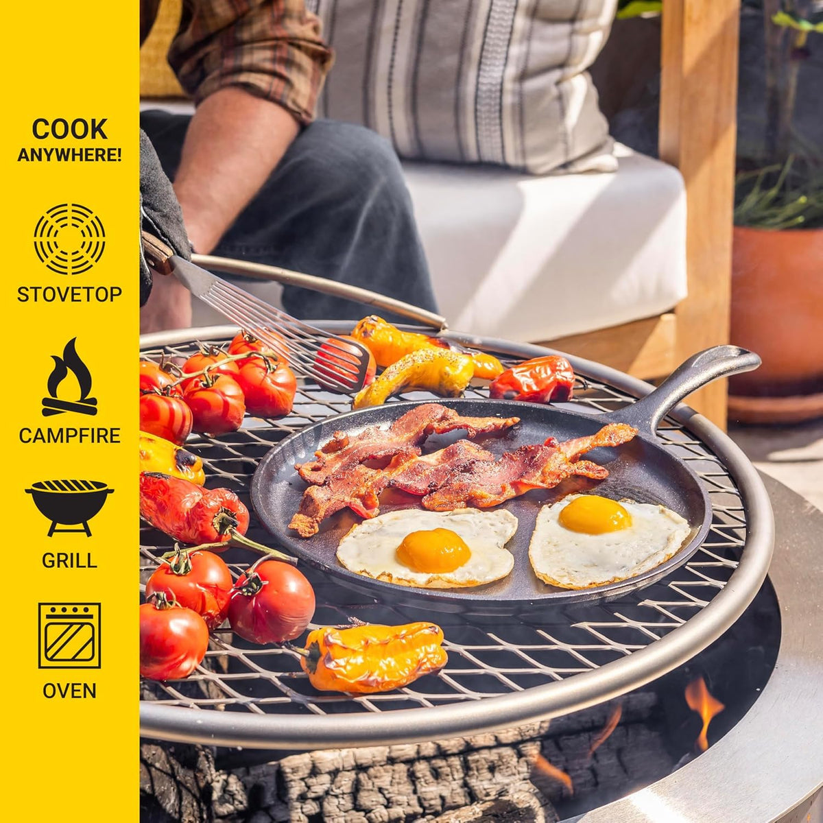 Round Seasoned Cast Iron Griddle by Lodge – 10.5 Inch (Pack of 3), 4.5 pounds, Cast Iron, Negro, Pack of 3