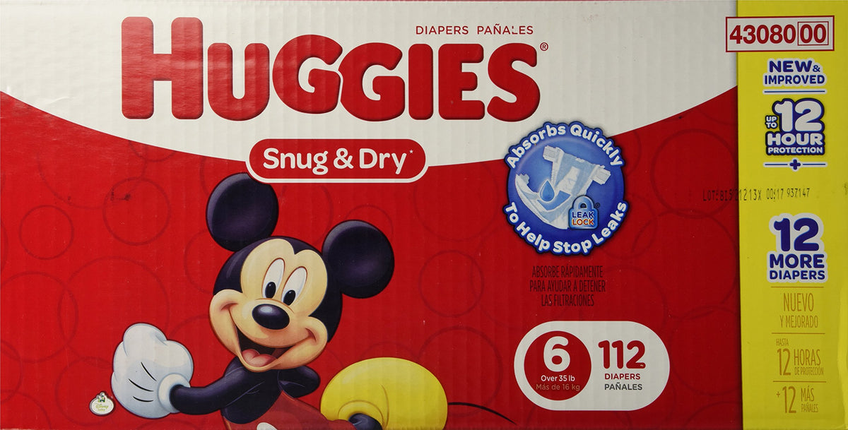 HUGGIES 112 Count (Pack of 1) / 112.0 / Size 6 Baby Diapers