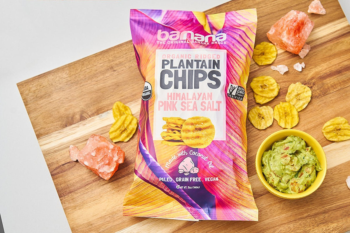 Barnana Himalayan Pink Sea Salt / 5 Ounce (Pack of 8) / 1 Dried Banana Chips