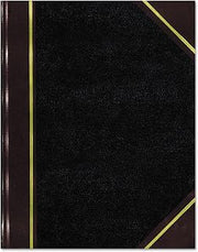Rediform National 56231 Texthide Record Book Black/Burgundy 300 Green Pages 10 3/8 x 8 3/8