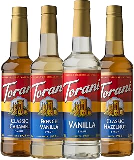 Torani Flavored Drink Syrup Coffeehouse Variety Pack, 25.4 fl oz, Set of 4