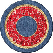 Creative Converting 8 Count Bandanarama Paper Lunch Plates, 7", Red