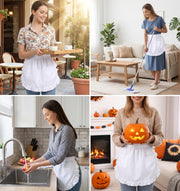 Half Apron by Acrbeli – One Size, Polyester, White, Model 5482JNBU7180