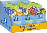 Gerber Stage 2 Organic Fruit Favorites Pouches, 3.5 Oz, 18 Pack