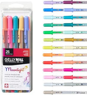 SAKURA Gelly Roll Moonlight Size 10 Gel Pens, Assorted, 25 Pack
