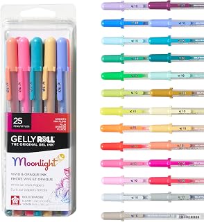SAKURA Gelly Roll Moonlight Size 10 Gel Pens, Assorted, 25 Pack